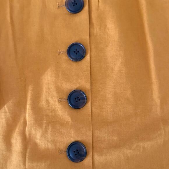 Boden Marigold Leonora Button Front Linen Pencil Skirt Tie Waist Linen Blend 12 - Picture 7 of 13